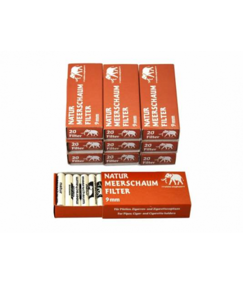 Фильтры для трубок White Elephant Meerschaum 20 шт. 9 мм