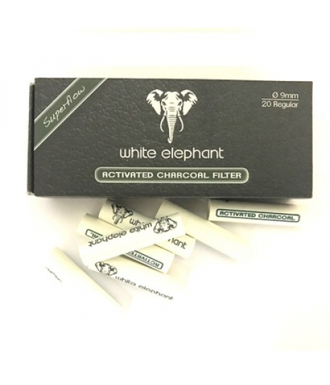 Фильтры для трубок White Elephant Уголные 20 шт. 9 мм