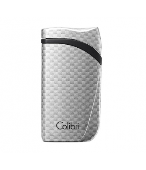 Зажигалка сигарная Colibri Falcon, серебристый карбон LI310T6