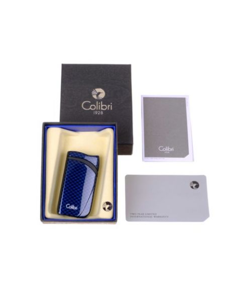 Зажигалка сигарная Colibri Falcon, синий карбон LI310T8