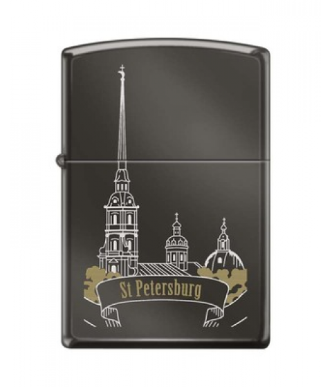 Зажигалка Zippo 150 ST PETER SKYLINE Black Ice