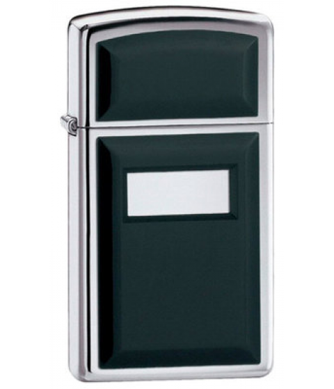 Зажигалка Zippo 1655 Ultralite Black Emblem Slim