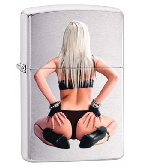 Зажигалка Zippo 200 SITTING BLONDE Brushed Chrome Зажигалка Zippo 200 SITTING BLONDE Brushed Chrome