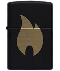 Зажигалка Zippo 218 Flame chromed Black Matte