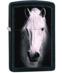 Зажигалка Zippo 218 White Horse Black Matte