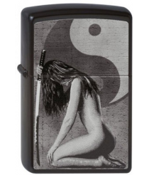Зажигалка Zippo 218 Woman Sword Black Matte
