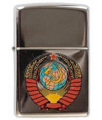 Зажигалка Zippo 250 Герб СССР High Polish Chrome