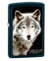 Зажигалка Zippo 28303 White Wolf Black Matte