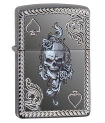 Зажигалка ZIPPO 29666 Spade & Skull Design Armor