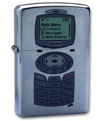 Зажигалка Zippo Phone Brushed Chrome