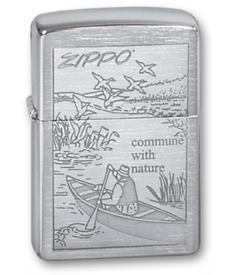 Зажигалка Zippo Z200 Row Boat Brushed Chrome Зажигалка Zippo Z200 Row Boat Brushed Chrome