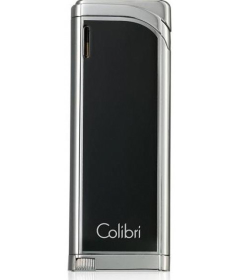 Зажигалка Colibri Debonair III Black lacquer & polished silver CB LTR-028111E