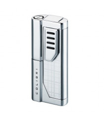 Зажигалка Colibri Oscar II Silver Plaid and polished silver CB QTR-951104E