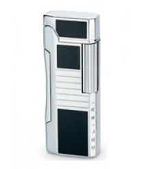 Зажигалка Colibri Primo Black Lacquer & Polished Silver CB QTR-600001E
