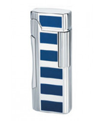 Зажигалка Colibri Primo Satin Silver & Blue Accent CB QTR-600004E