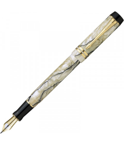 Parker Duofold Pearl & Black GT International FP F S0767460 Parker Duofold Pearl & Black GT International FP F S0767460