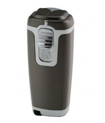 Зажигалка Colibri Predator Satin gunmetal & polished silver CB QTR-791003E