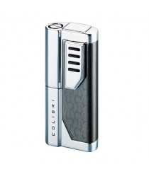 Зажигалка Colibri Oscar II Gun Tattoo and polished silver CB QTR-951101E