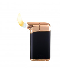 Зажигалка трубочная с тампером Colibri Pacific, черный-красное золото