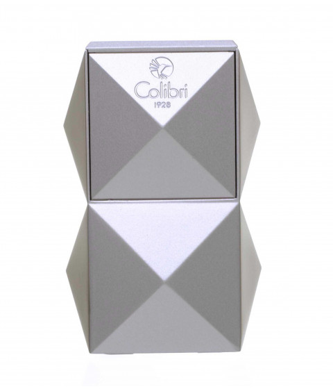 Зажигалка настольная Colibri Quasar, тройное турбопламя, Серый лак